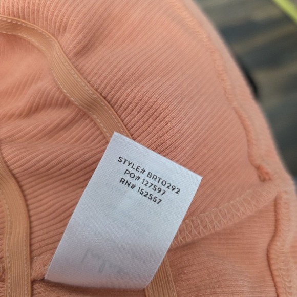 Lulus Popular Pick Peach Tie-Front Short Sleeve Crop Top Coral Ruffles Sz M - Picture 6 of 7